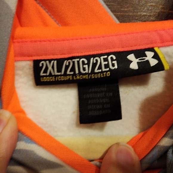 UNDER ARMOR Camo Hoodie - Size XXL NWT Pull-over with Kangaroo Pockets - Picture 7 of 16